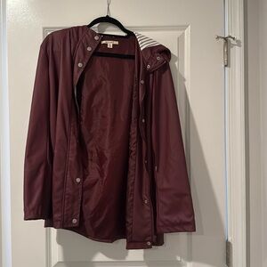 Red rain coat